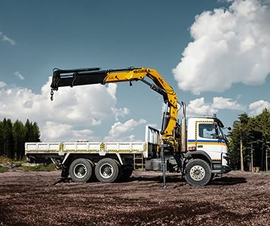 Modern crane truck
